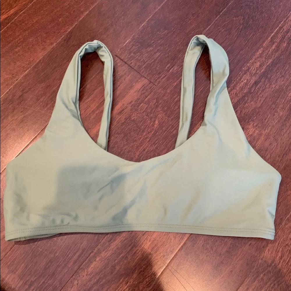 Green bathing suit top